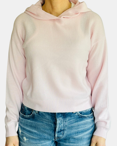 JENNA CROPPED HOODIE IN PINK - Romi Boutique