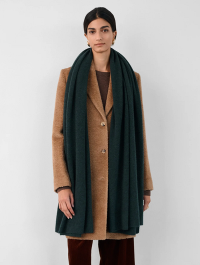 CASHMERE TRAVEL WRAP IN SPRUCE HEATHER - Romi Boutique