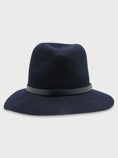 FLOPPY BRIM FEDORA IN NAVY - Romi Boutique