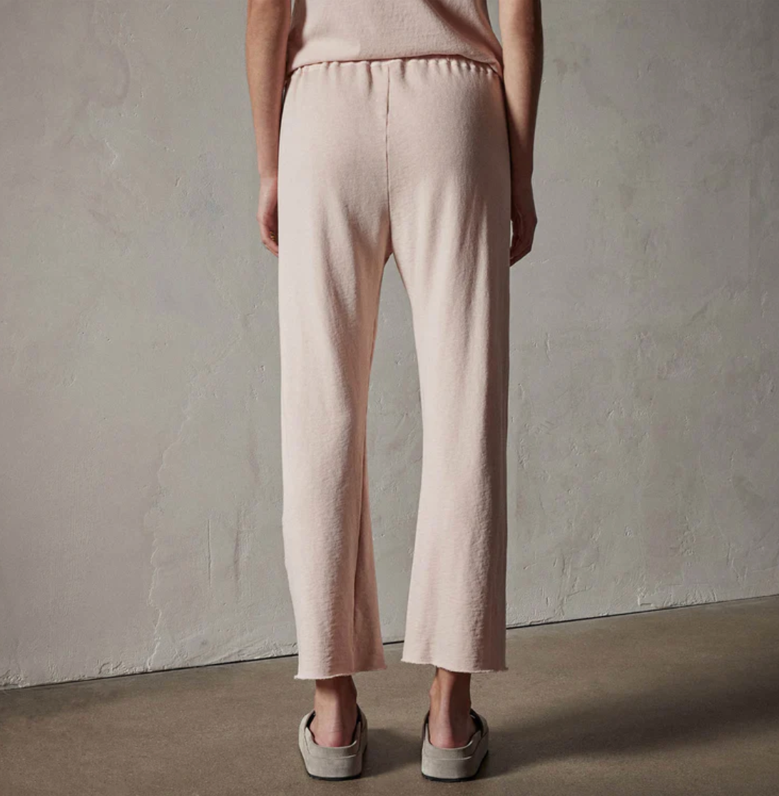 VINTAGE FRENCH TERRY CUTOFF SWEATPANT IN OXFORD PIGMENT PINK - Romi Boutique