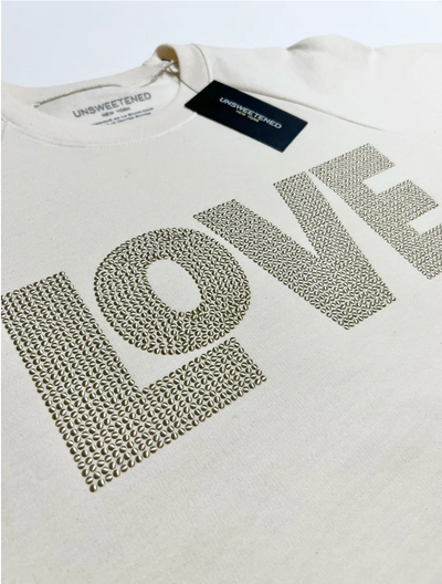 LOVE CHAMPAGNE NAILHEADS SWEATSHIRT IN VINTAGE IVORY - Romi Boutique