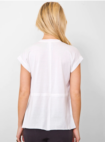 GO ANYTIME TEE IN WHITE - Romi Boutique