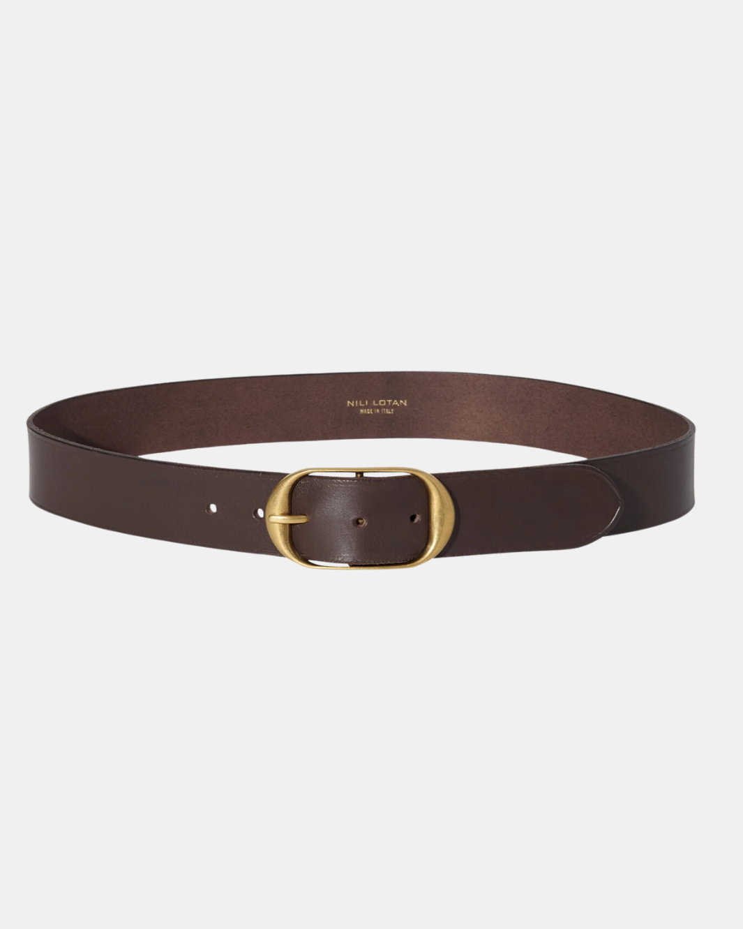 NILI BELT IN BROWN WITH BRASS - Romi Boutique