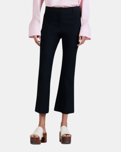 CROSBY CROPPED FLARE TROUSER IN MIDNIGHT - Romi Boutique