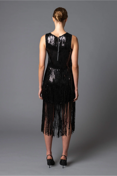 VOLCANIC GLASS SKIRT IN GLASS FRINGE - Romi Boutique