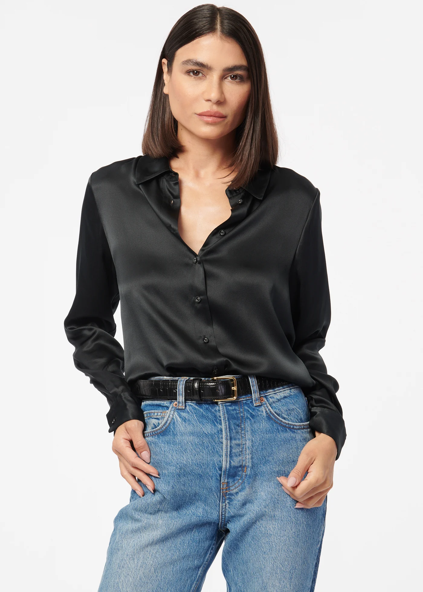 CROSBY BLOUSE IN BLACK - Romi Boutique