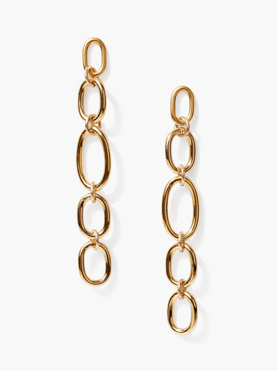 RAVELLO CHAIN EARRINGS IN GOLD - Romi Boutique