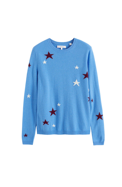 STAR SWEATER IN PURE BLUE - Romi Boutique