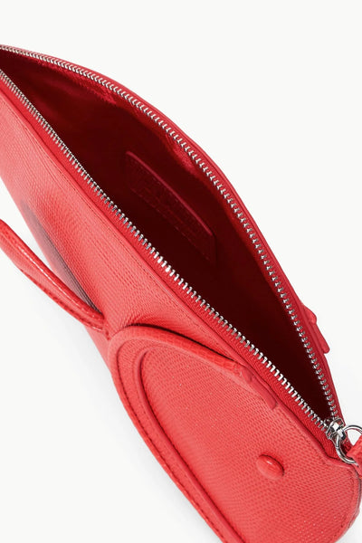 PESCE LEATHER CLUTCH IN RED ROSE - Romi Boutique