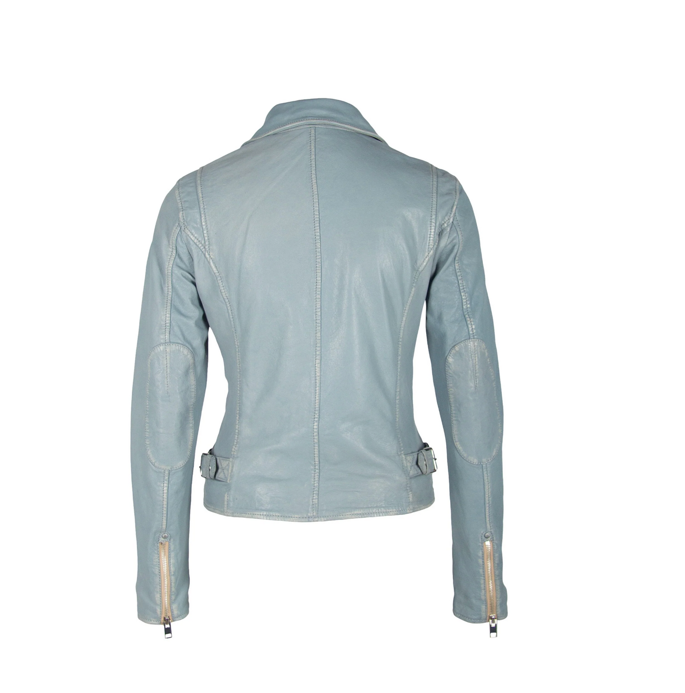 SOFIA RF LEATHER JACKET IN WINTER SKY - Romi Boutique