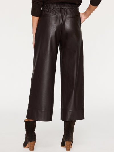 ODELE VEGAN LEATHER CROPPED PANT IN TIMBER - Romi Boutique