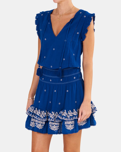 MINA DRESS IN BLUE - Romi Boutique