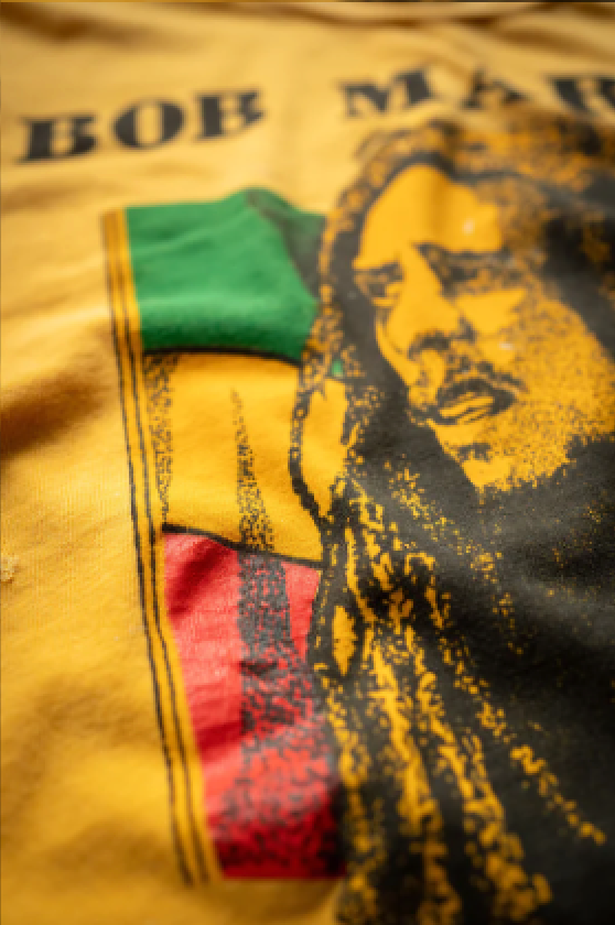 BOB MARLEY SONG OF FREEDOM TEE IN GOLDENROD - Romi Boutique