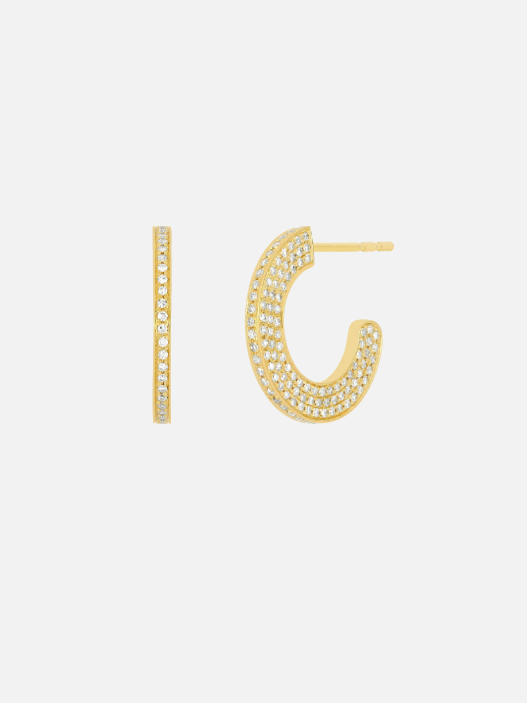 DIAMOND HARPER HOOP EARRING - Romi Boutique