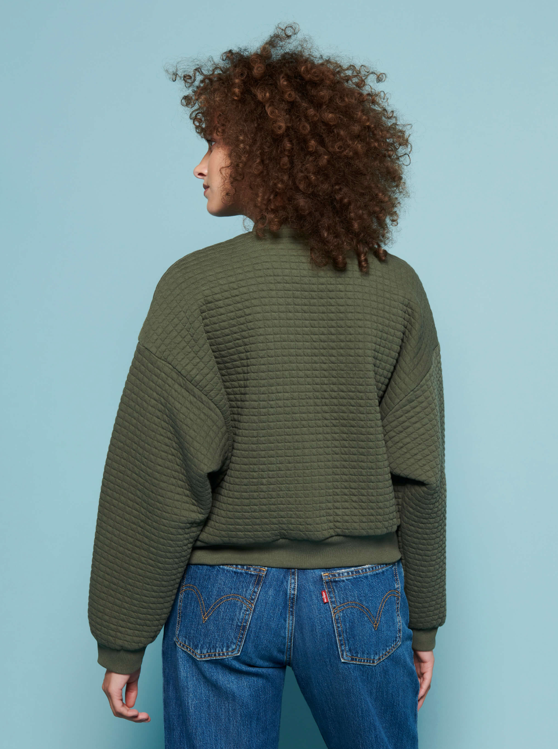 LOGAN OVERSIZED BOMBER IN STONED MOSS - Romi Boutique