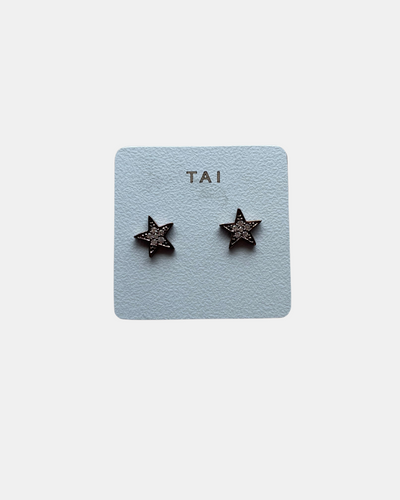 STAR STUD EARRING IN ANTIQUE GOLD - Romi Boutique