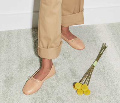 ROMA ROUND TOE BALLET FLAT IN CAMEL - Romi Boutique