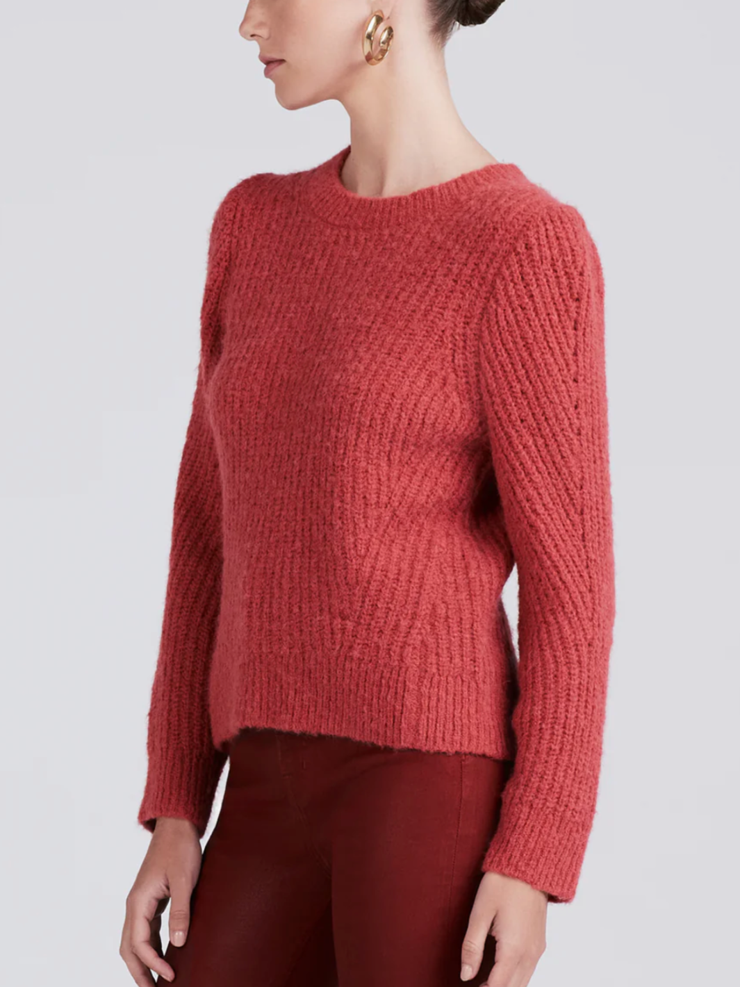RYAN PULLOVER SWEATER IN RHUBARB - Romi Boutique