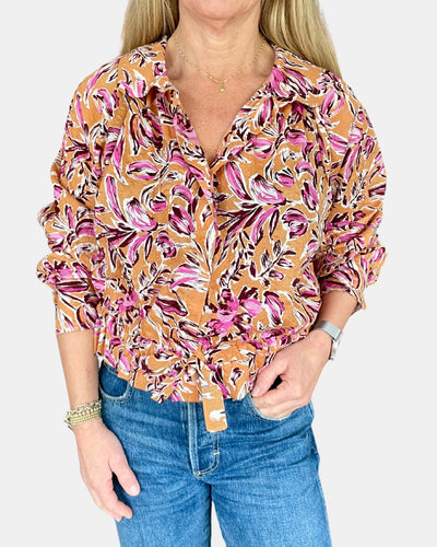 RUBY TULIP BLOUSE IN PINK - Romi Boutique