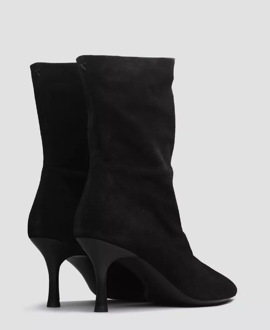 BREA SUEDE SLOUCH BOOT IN BLACK - Romi Boutique
