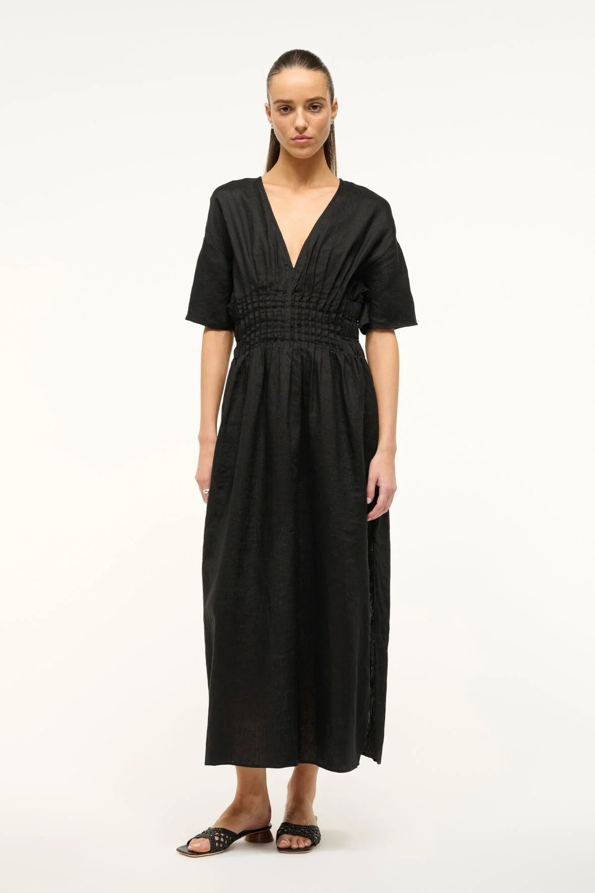 LAURETTA DRESS IN BLACK - Romi Boutique