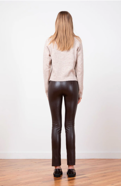 MAX FINE PLEATHER PANTS IN BROWN - Romi Boutique