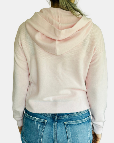 JENNA CROPPED HOODIE IN PINK - Romi Boutique