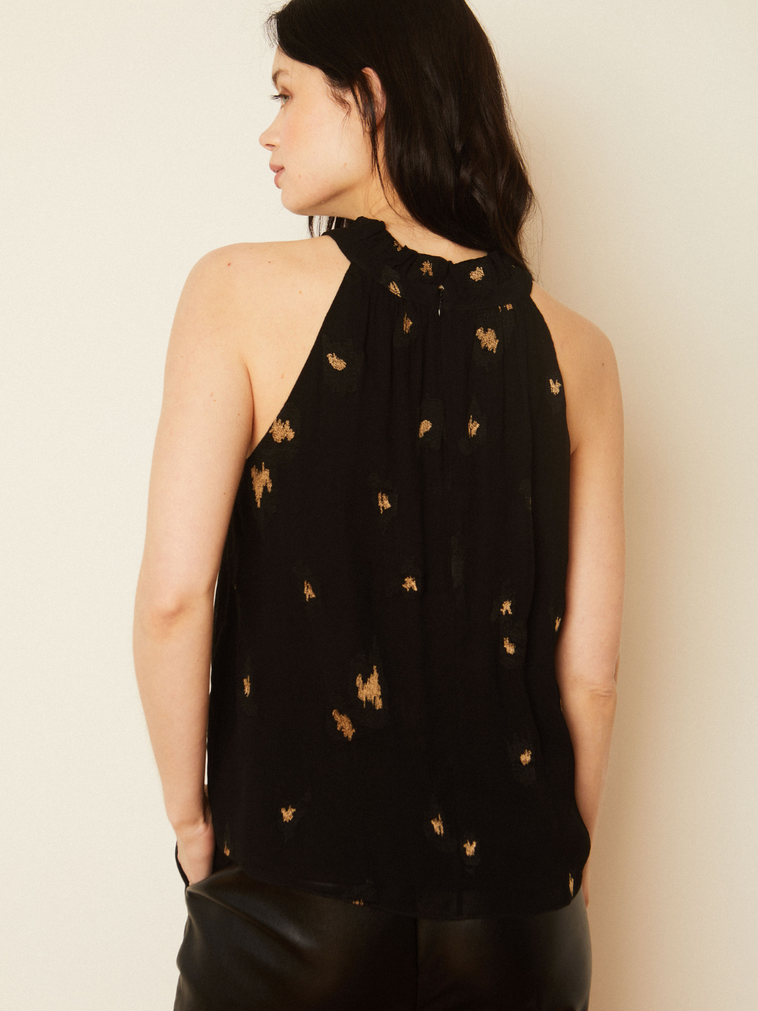 HOLLIE JACQUARD TOP IN STARRY NIGHT - Romi Boutique