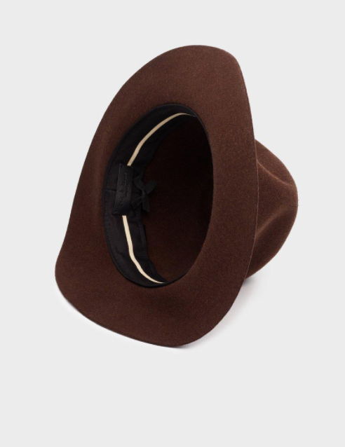 FLOPPY PACKABLE FEDORA IN MATTER BROWN MELANGE - Romi Boutique