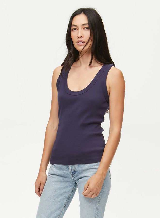 NELLY SCOOP NECK TANK IN ADMIRAL - Romi Boutique