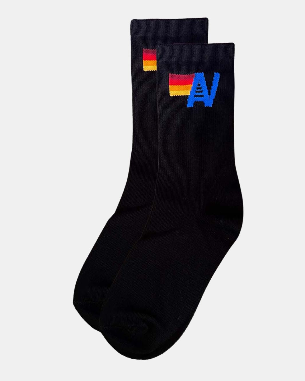 LOGO SOCK IN BLACK - Romi Boutique