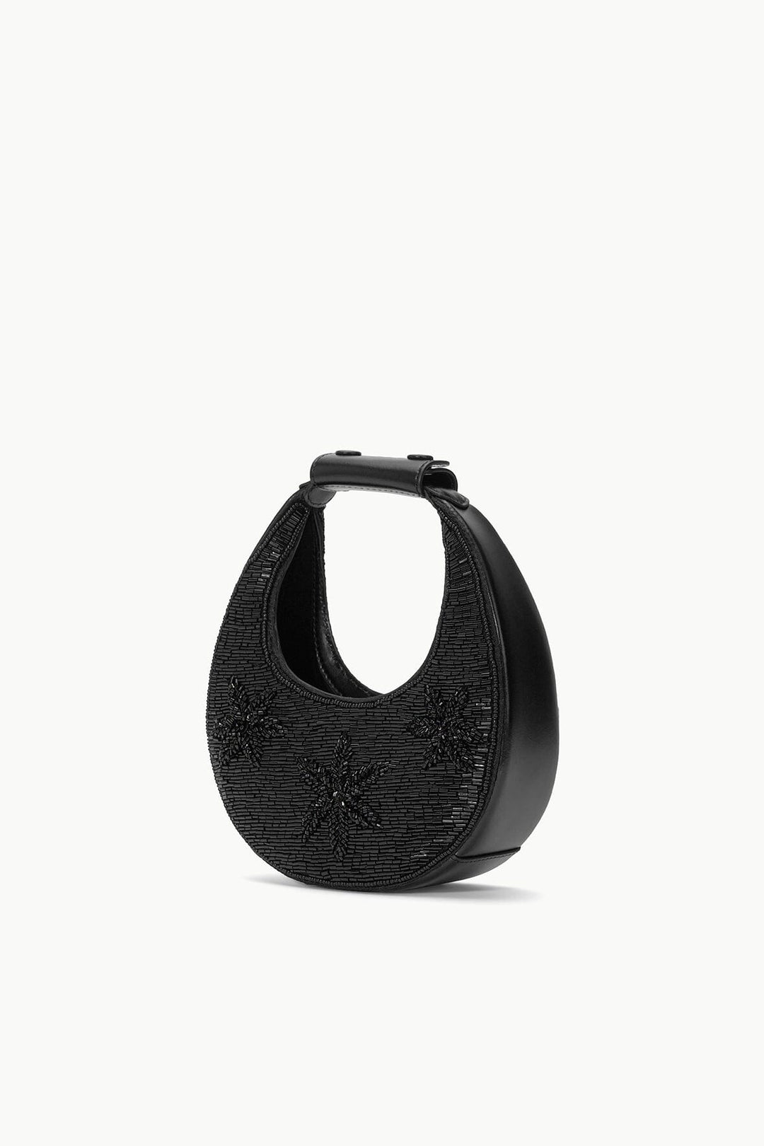 Black nylon bucket bag