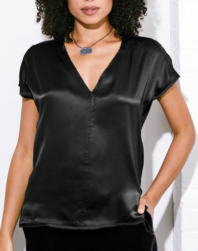 GO RAW REVISITED TEE LUXE IN BLACK - Romi Boutique