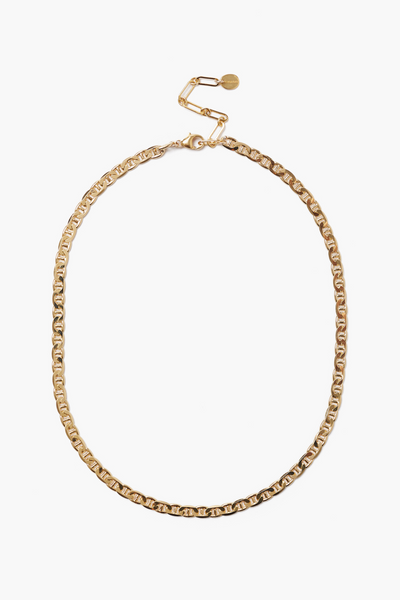 MEDIUM CHAIN LINK NECKLACE IN YELLOW GOLD - Romi Boutique