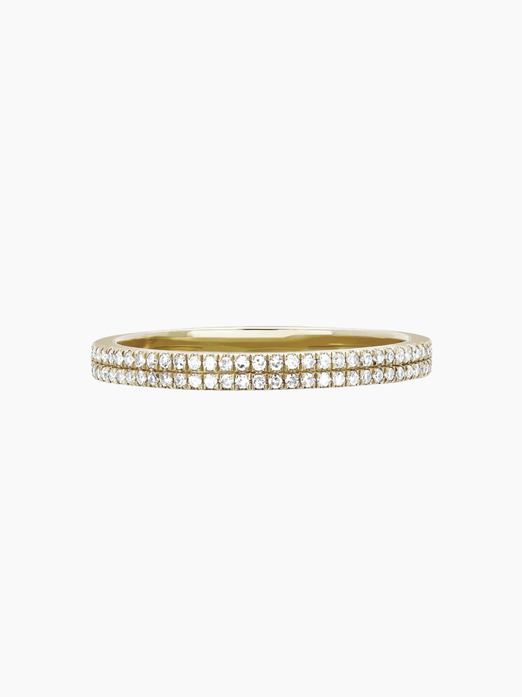 DIAMOND COUBLE ROW ETERNITY RING - Romi Boutique