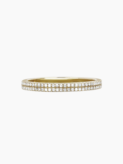 DIAMOND COUBLE ROW ETERNITY RING - Romi Boutique