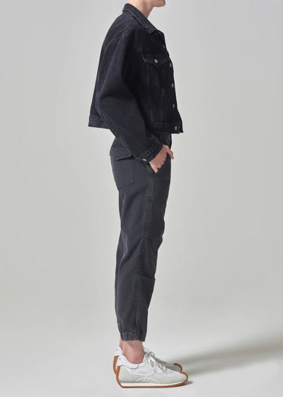 AGNI UTILITY TROUSER IN WASHED BLACK - Romi Boutique