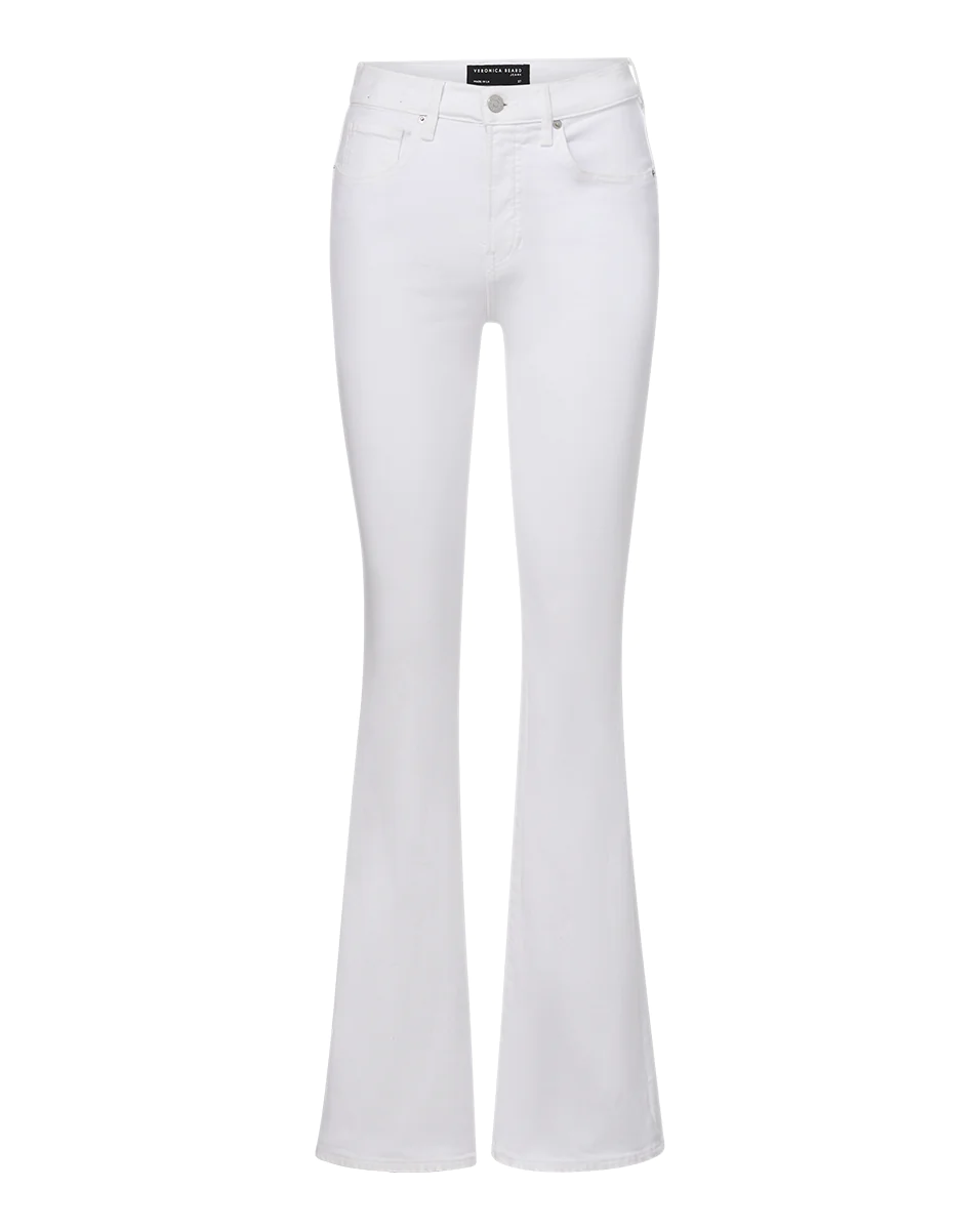 BEVERLY SKINNY FLARE IN WHITE - Romi Boutique