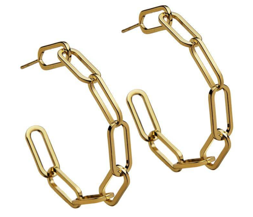MARTA 2" HOOPS IN YELLOW GOLD - Romi Boutique