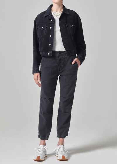 AGNI UTILITY TROUSER IN WASHED BLACK - Romi Boutique