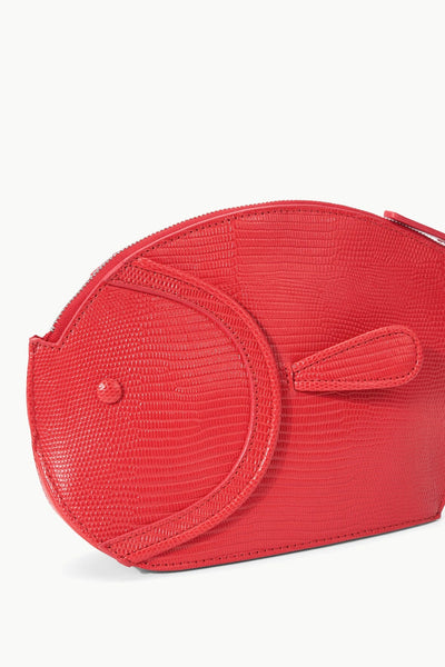 PESCE LEATHER CLUTCH IN RED ROSE - Romi Boutique
