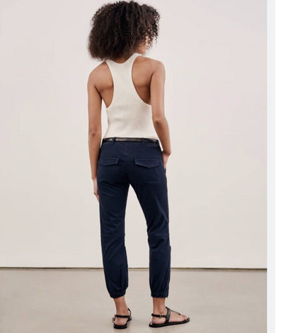 CROPPED MILITARY PANT IN DARK NAVY - Romi Boutique