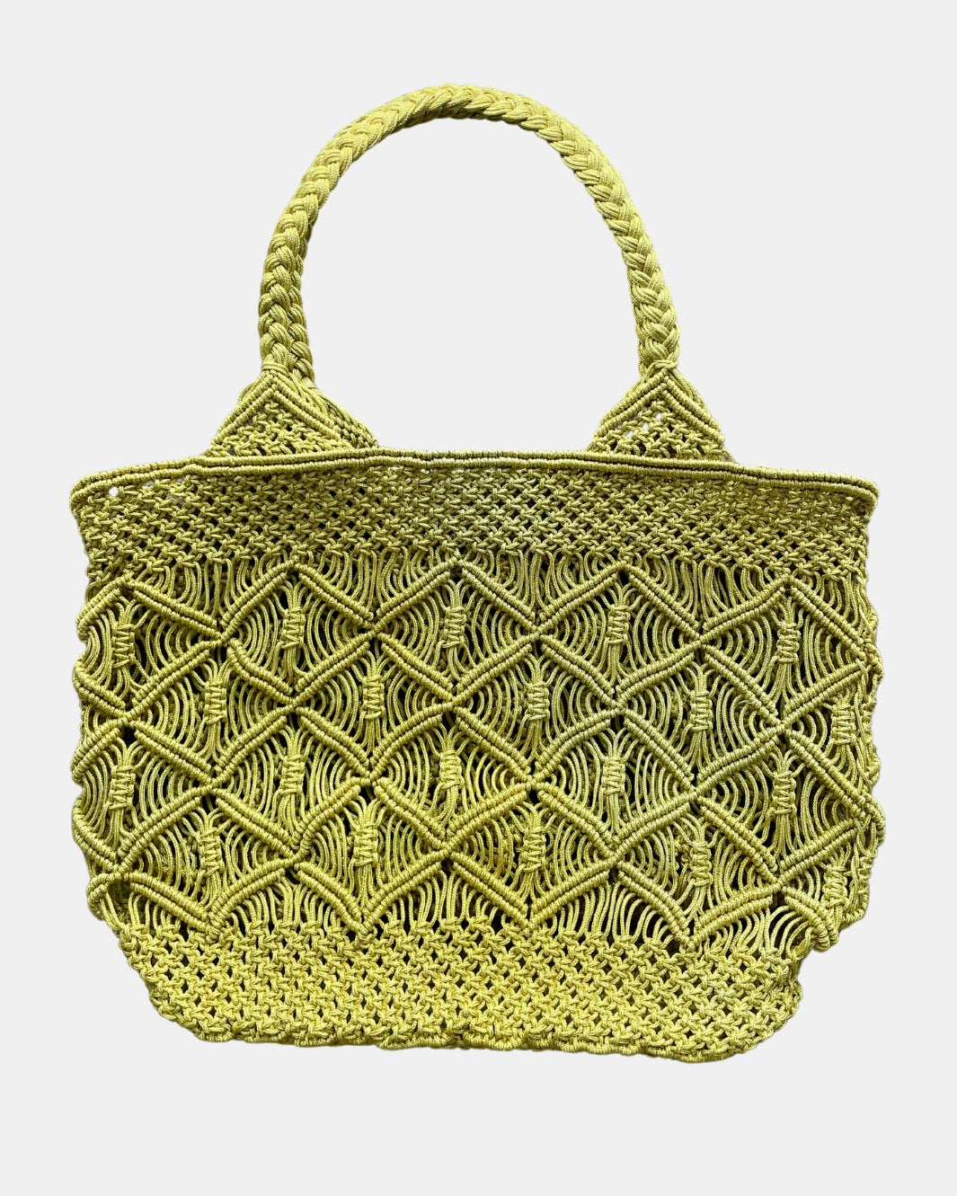 BASKET MACRAME TOTE IN GOLD - Romi Boutique