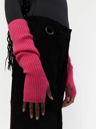 CYNTHIA ARM WARMERS IN SHOCKING PINK - Romi Boutique