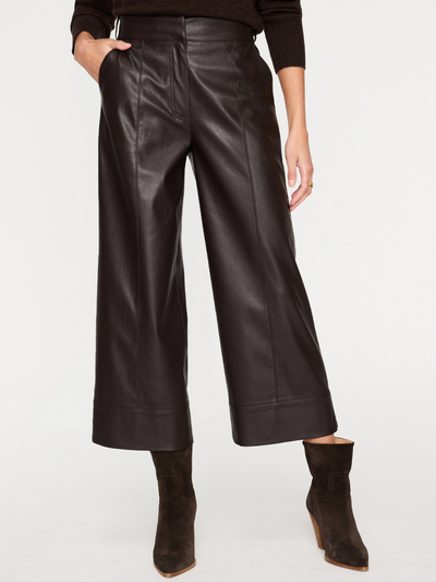 ODELE VEGAN LEATHER CROPPED PANT IN TIMBER - Romi Boutique