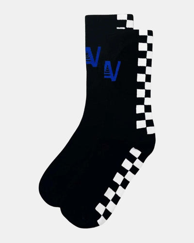 CHECKERED SOCK IN BLACK/WHITE - Romi Boutique